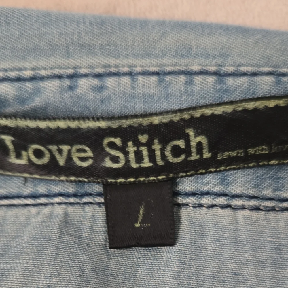 Love Stitch Light Blue Denim Shirt SKU51 - Picture 2 of 4